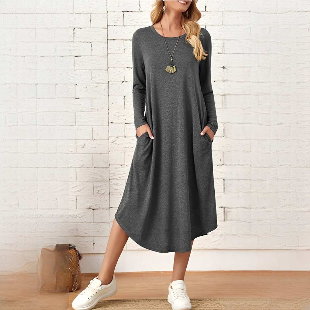 Sybil - Casual Dress with Long Sleeves