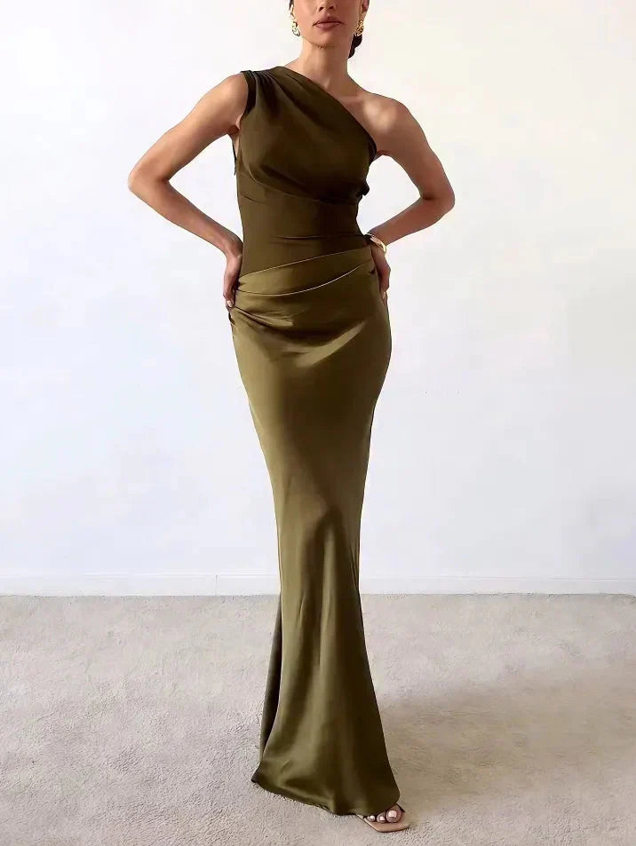 Anita- Elegant One-Shoulder Maxi Dress