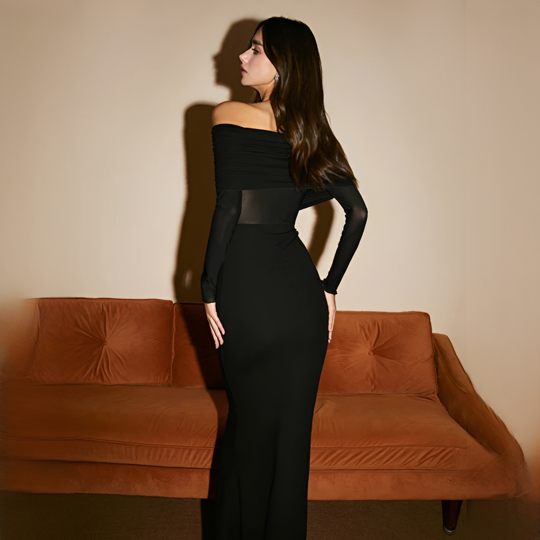 Ermanda - Elegant off shoulder long dress