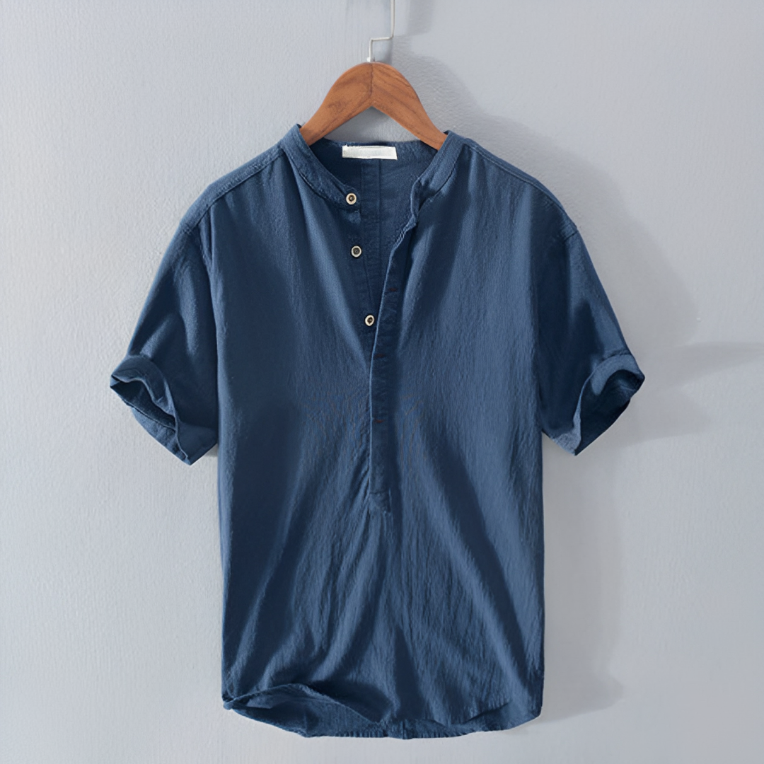 Thiago - High Collar Polo Shirt