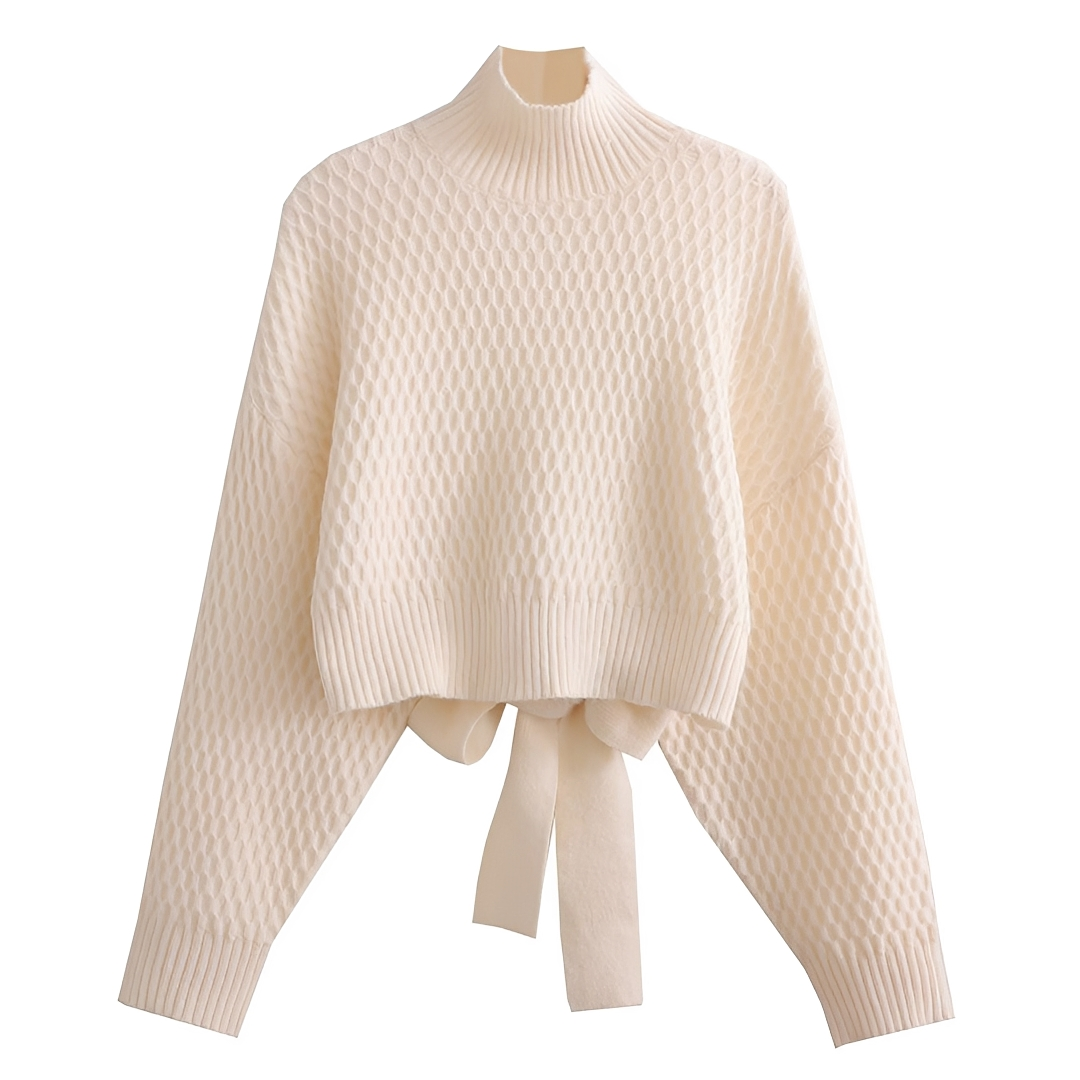 Adelyn - Fashionable Tie-Back Sweater