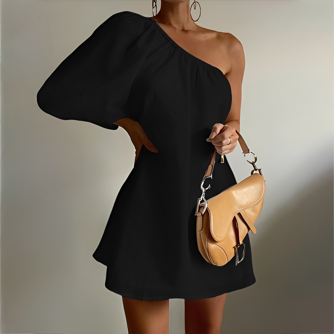 Jessy - Asymmetric Sleeve Mini Dress