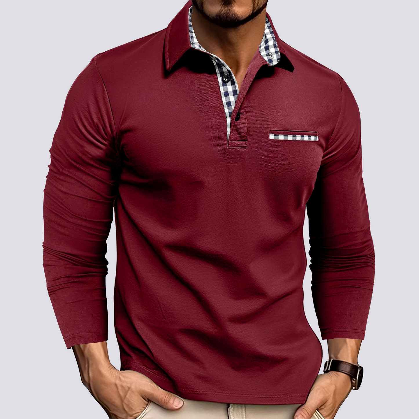 Mark – Men's polo shirt – Casual long-sleeve top