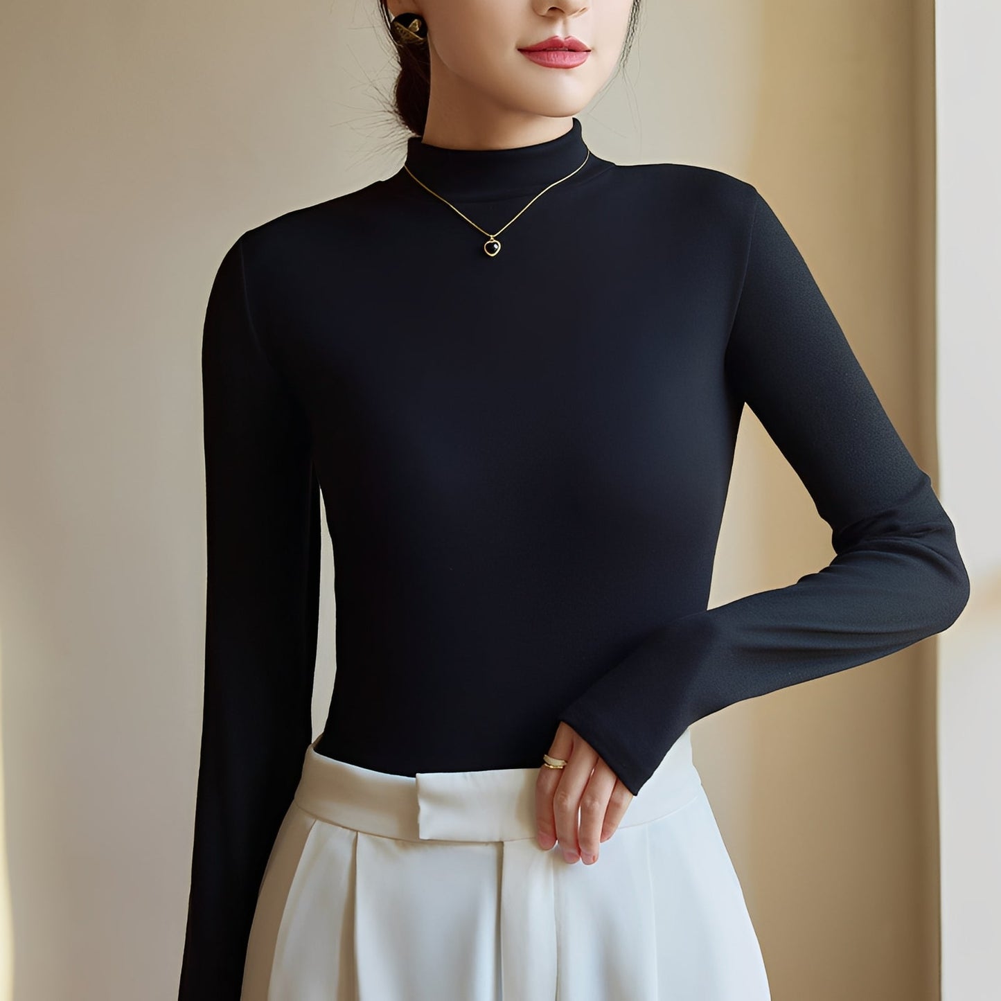 Antonette - Trendy turtleneck top