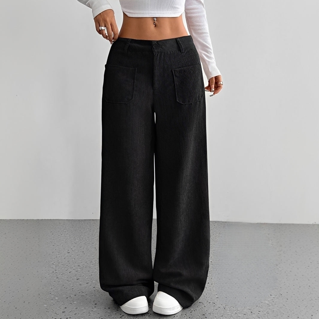Isabelle - High-Rise Corduroy Pants