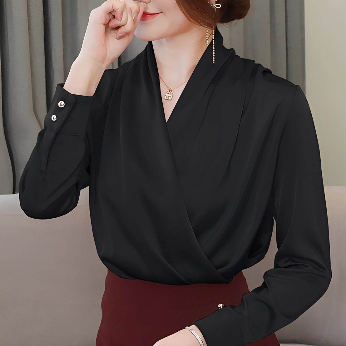 Isabel - Stylish V-neck Shirt