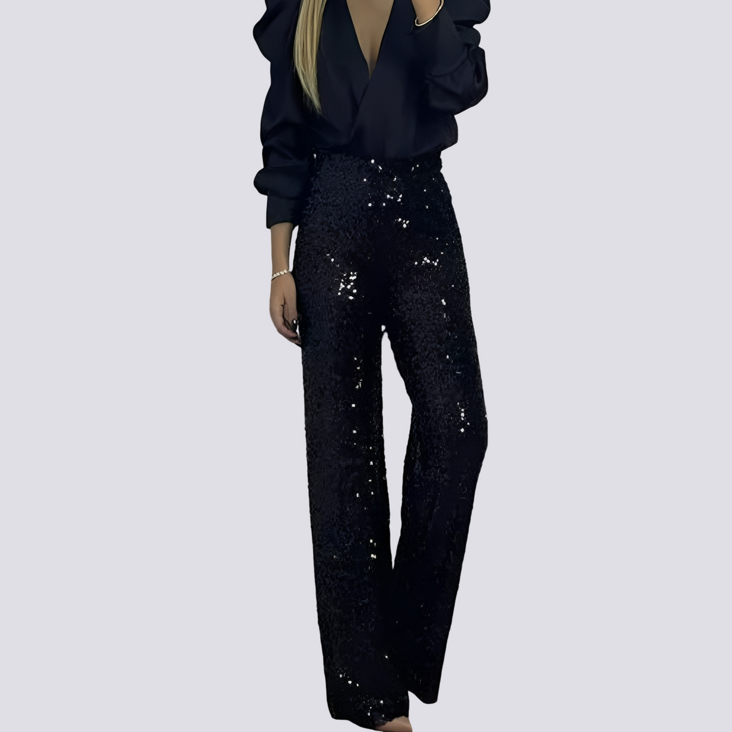 Mandy - High-Waist Sequin Pants