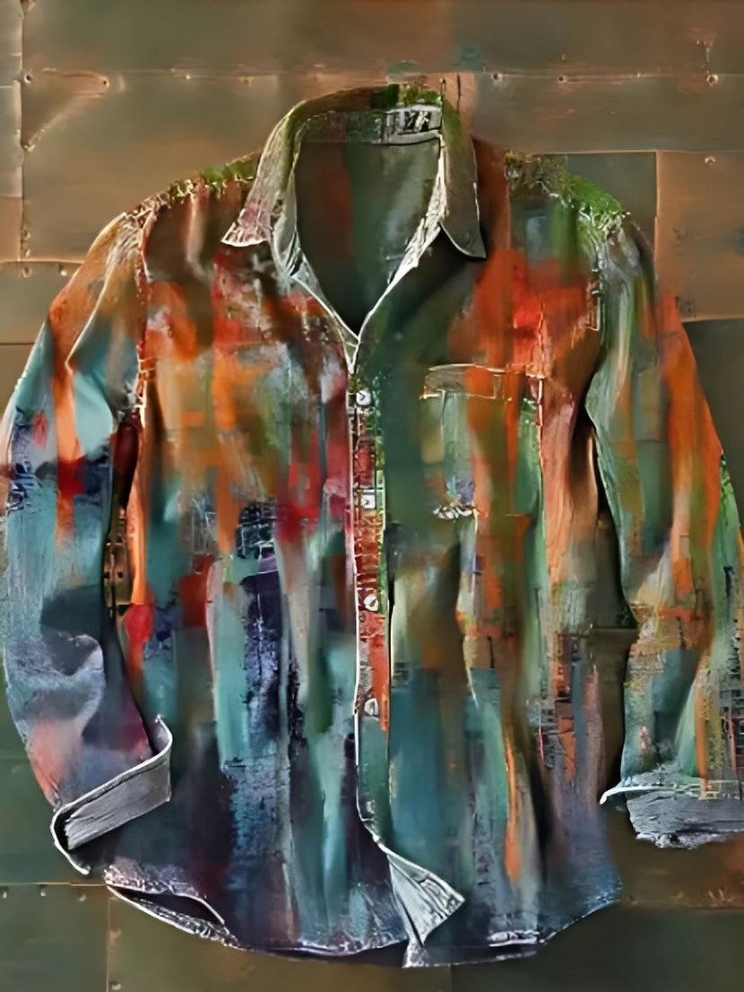 Charles – Men's long-sleeve shirt – Vibrant and retro
