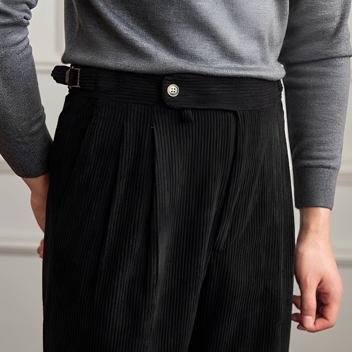 Rafael - High Waist Corduroy Trousers