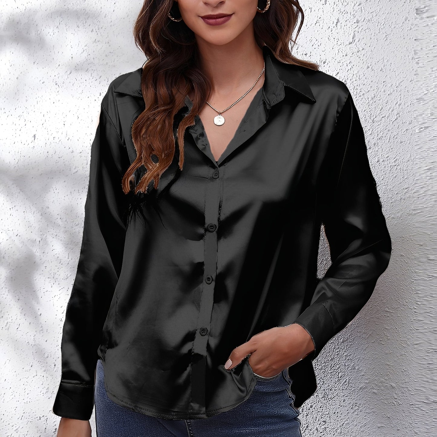 Fannia - Stylish Long-Sleeve Shirt
