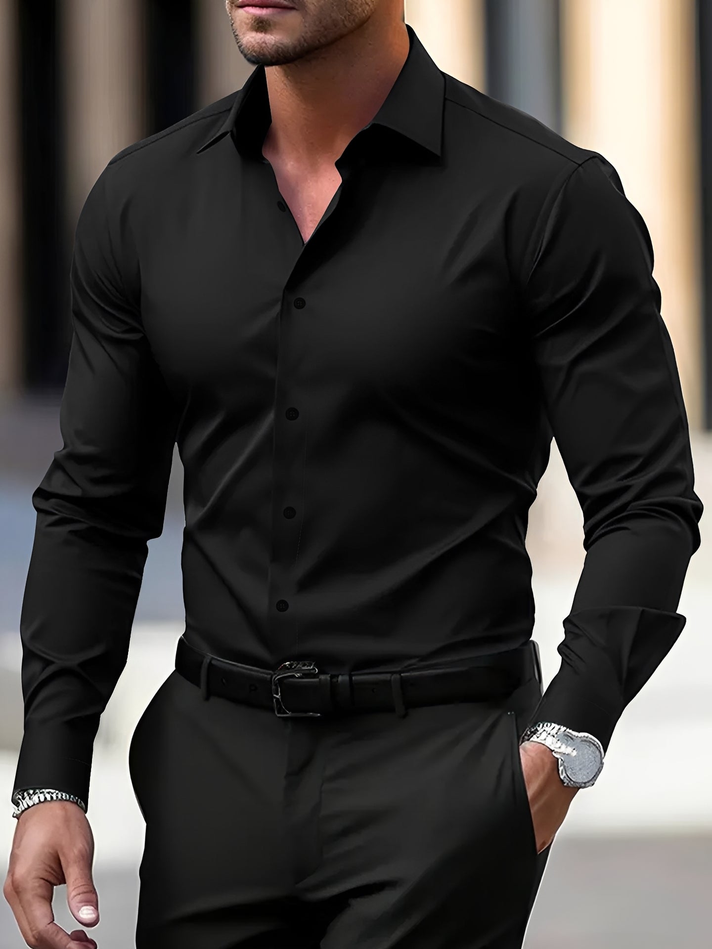 Jeremy – Men's long-sleeve shirt – for both casual and formal use