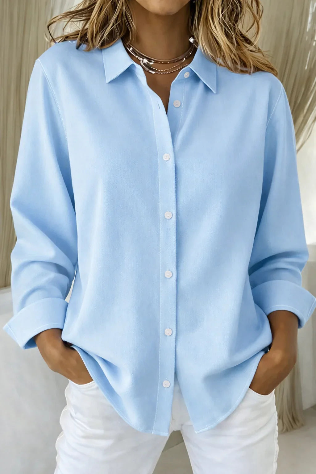 Sophie- Elegant Women's Blouse with Button Placket
