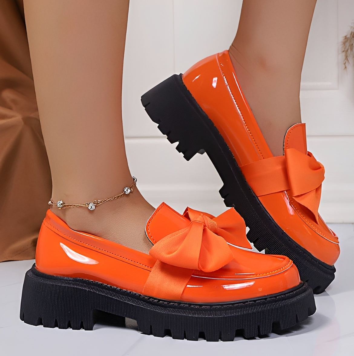 Yasir - Classic Loafers with Bow Tie