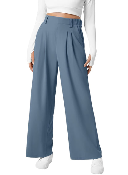 Kyla - High Waist Wide Leg Elastic Trousers