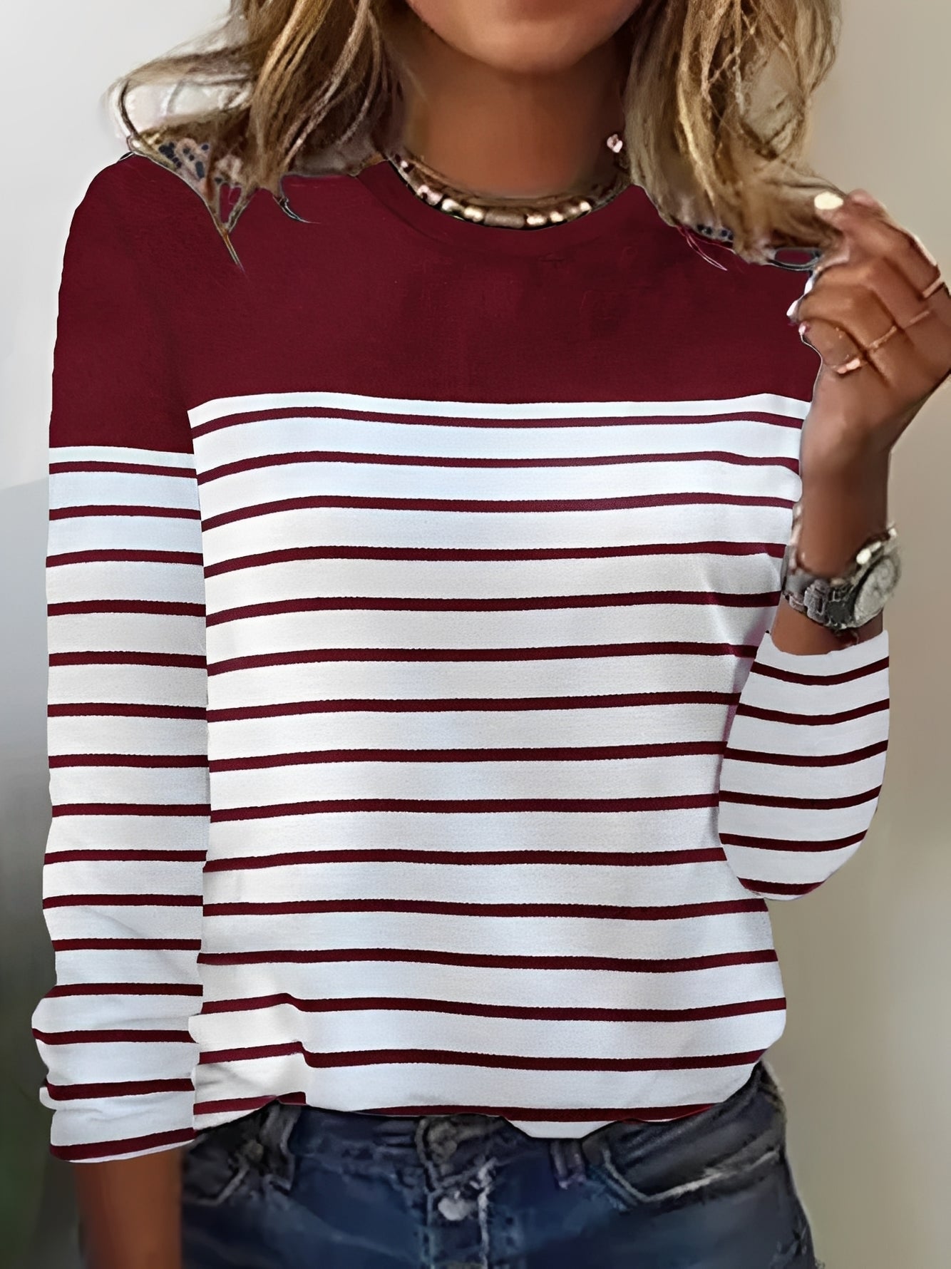 Samantha - Women's Long-Sleeve Shirt - Stylish and Casual