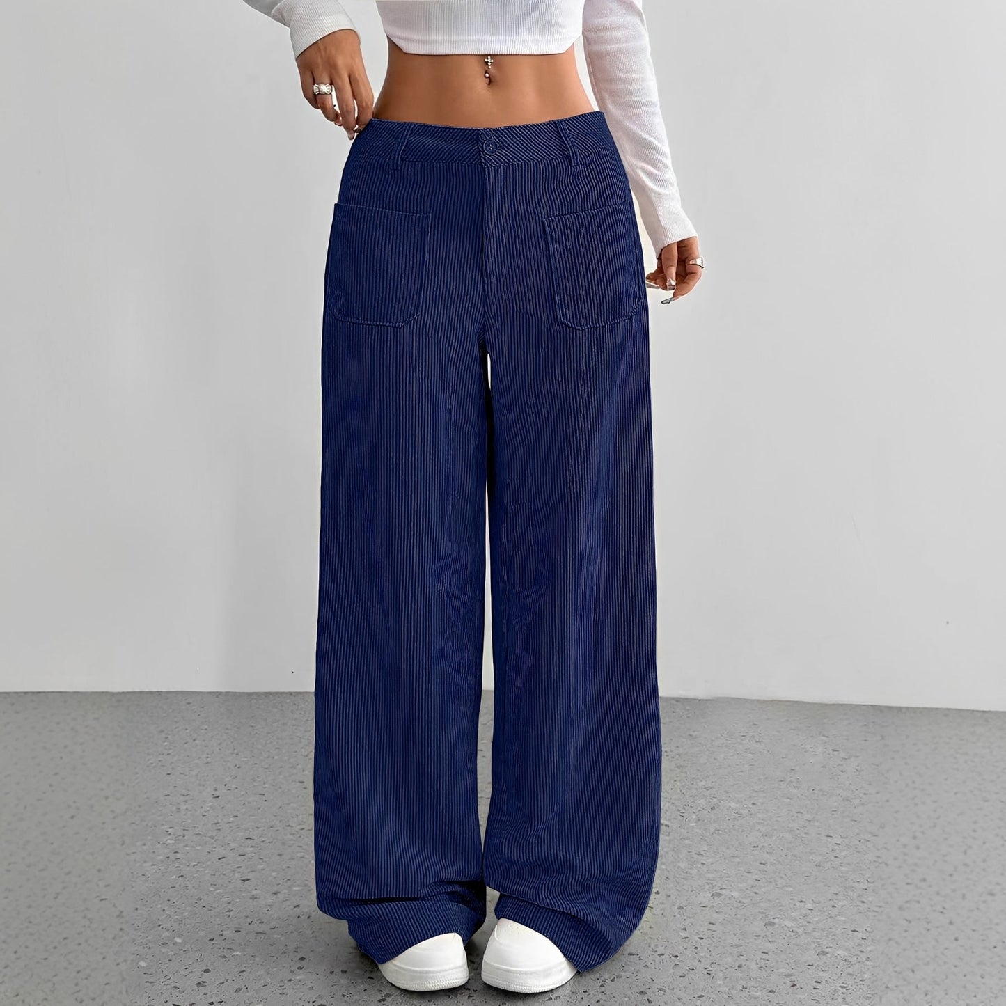 Isabelle - High-Rise Corduroy Pants