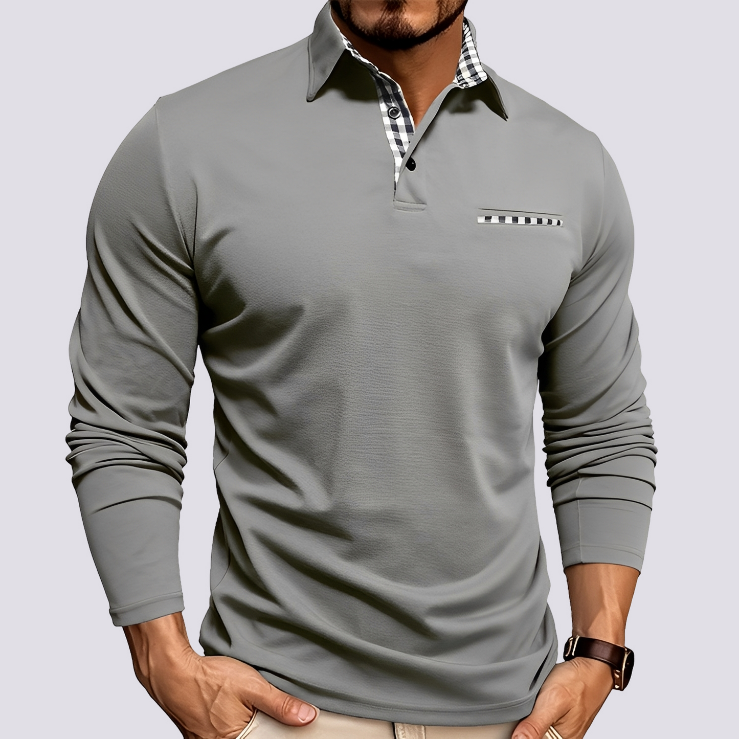 Mark – Men's polo shirt – Casual long-sleeve top