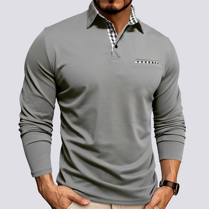Mark – Men's polo shirt – Casual long-sleeve top