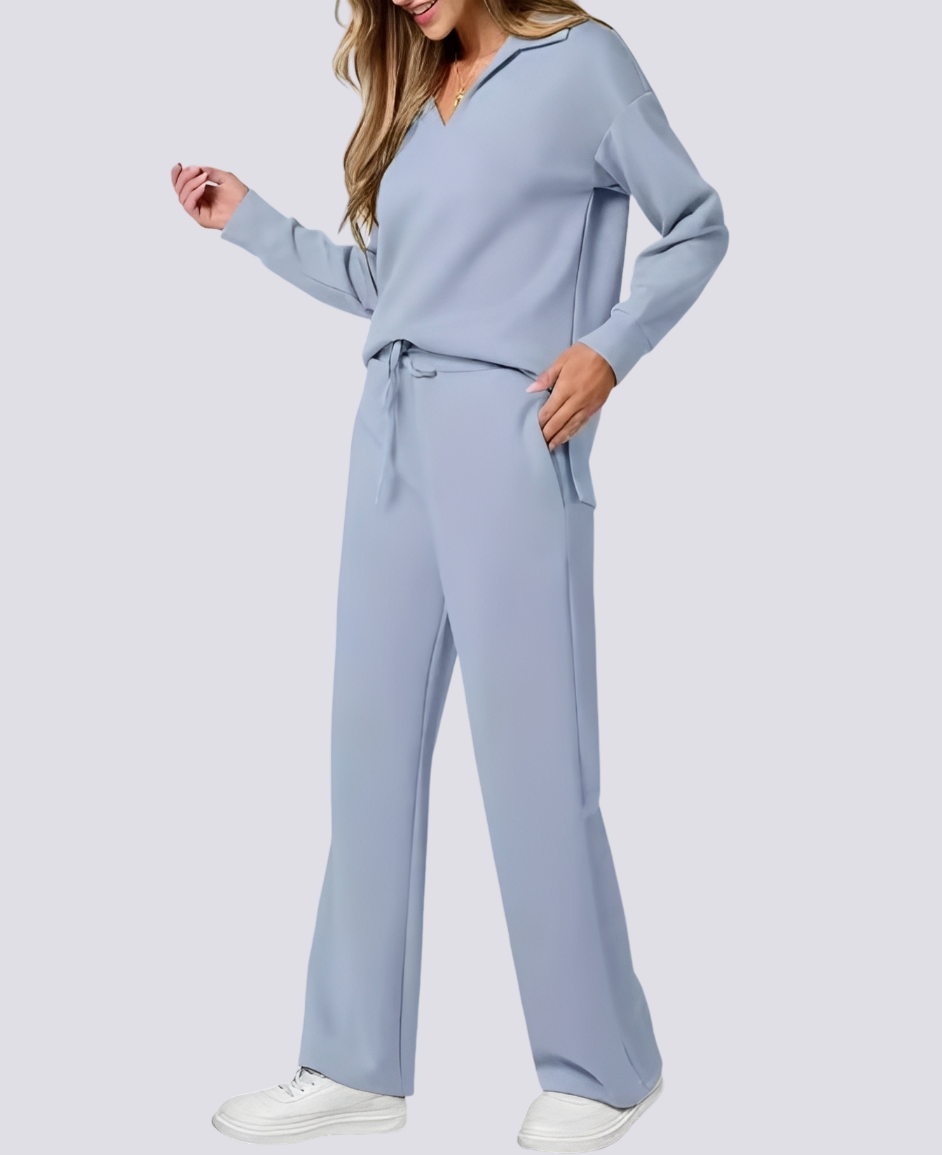 Bella - Stretchy V-neck Comfortable Set