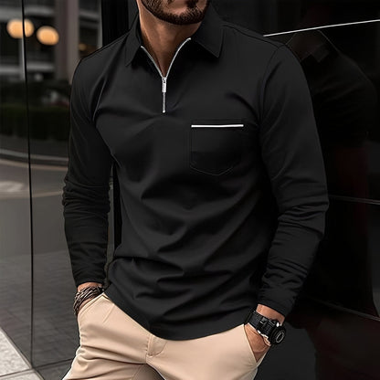 Jackson - Men's Long-Sleeve Polo Shirt - Perfect for Daily Use
