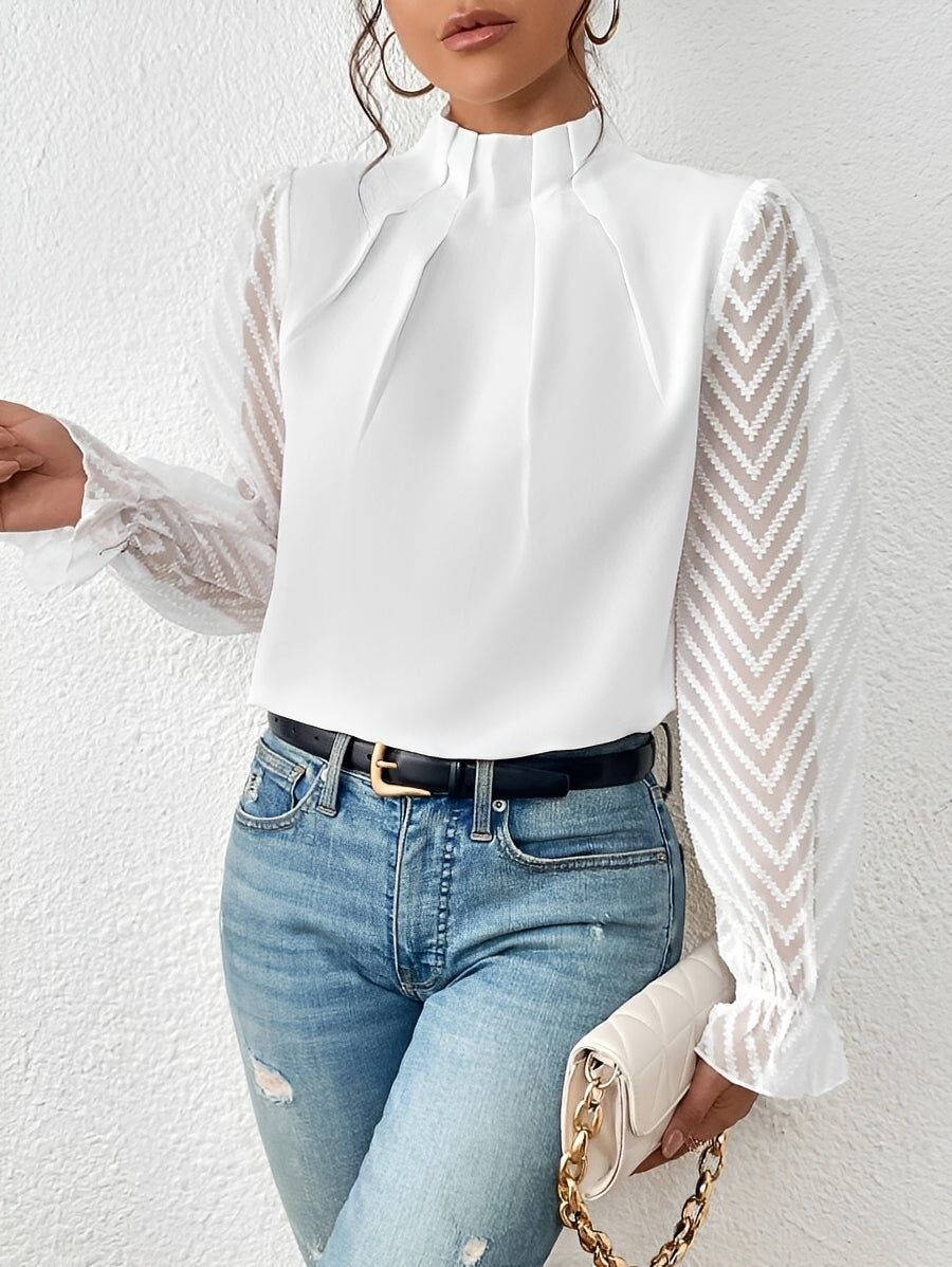 Bella - Long Sleeve Chiffon Top