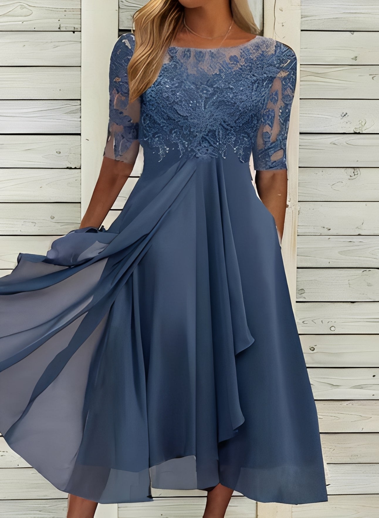 Lena – Women's Midi Dress – Comfortable and Fashionable