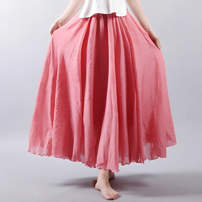 Alina - Flowy Bohemian Maxi Skirt