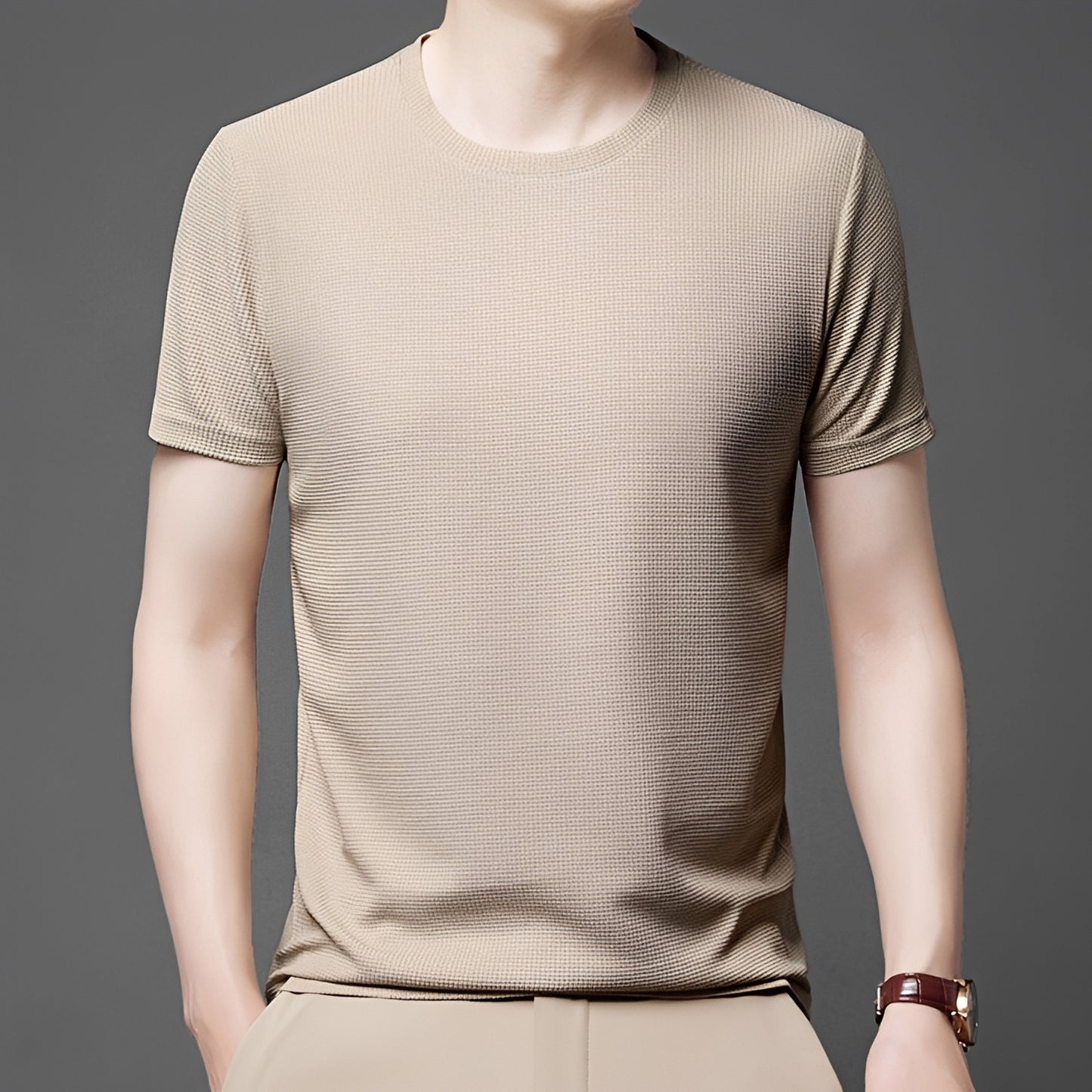 Jed - Casual Waffle T-Shirt