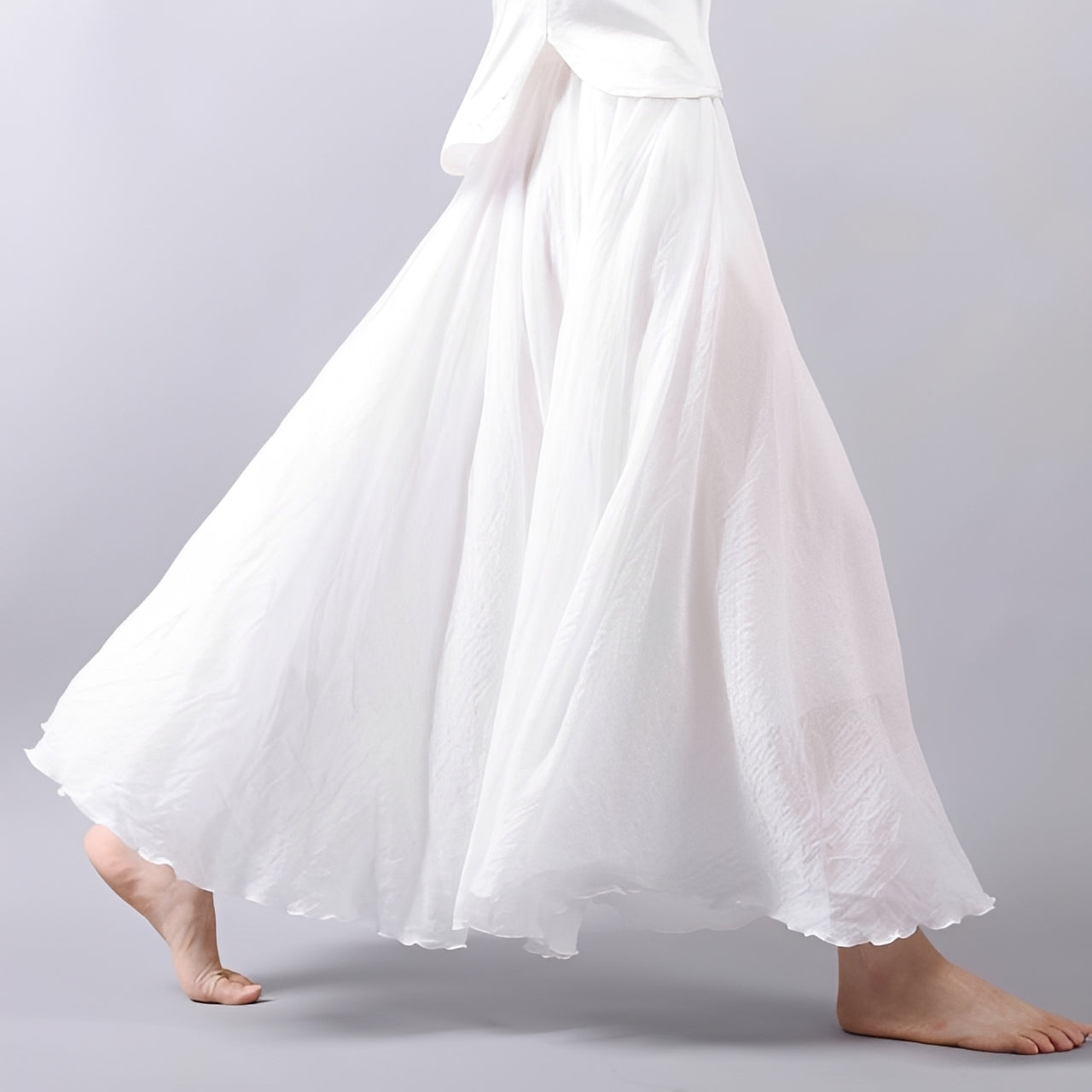 Alina - Flowy Bohemian Maxi Skirt