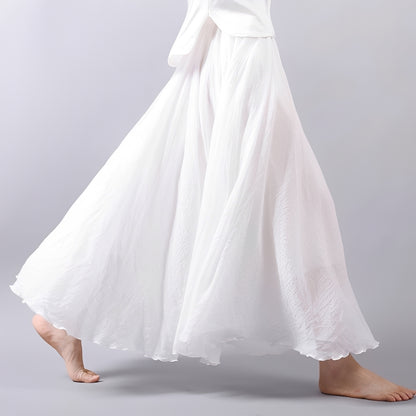 Alina - Flowy Bohemian Maxi Skirt