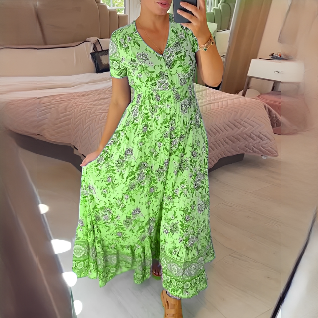 Gagiel - Trendy V-Neck Dress