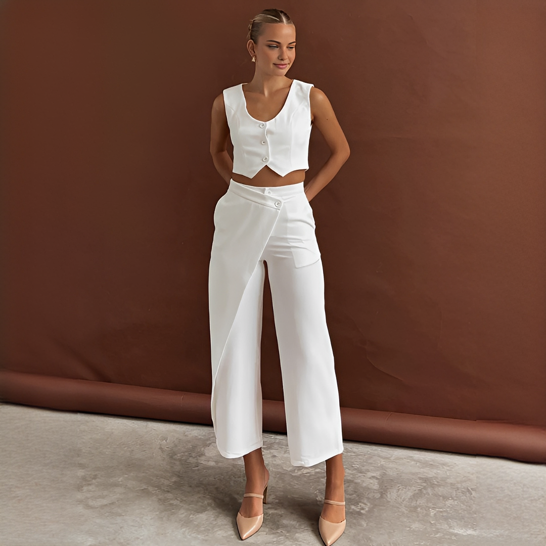 Agnes - Fashionable Vest and Pants Set