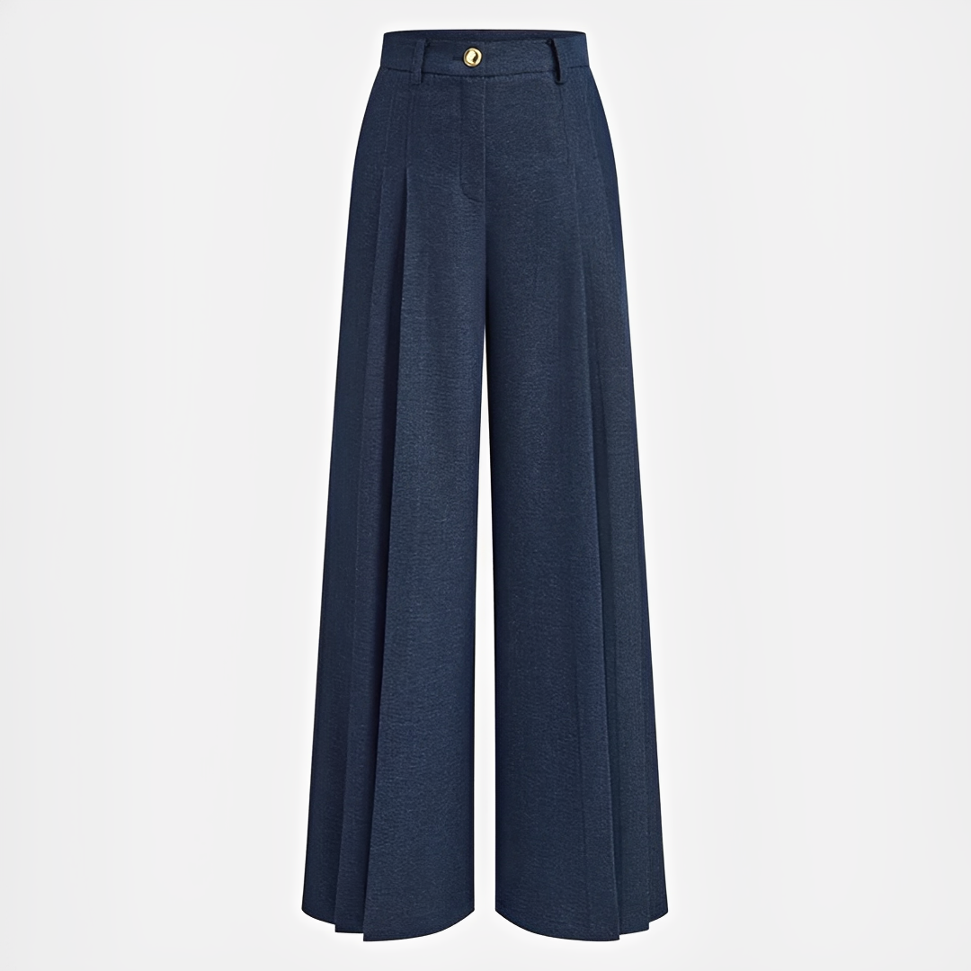Odessa - Casual Pleated Wide-Leg Trousers