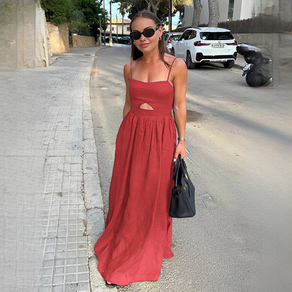 Meadel - Fashionable sleeveless maxi dress