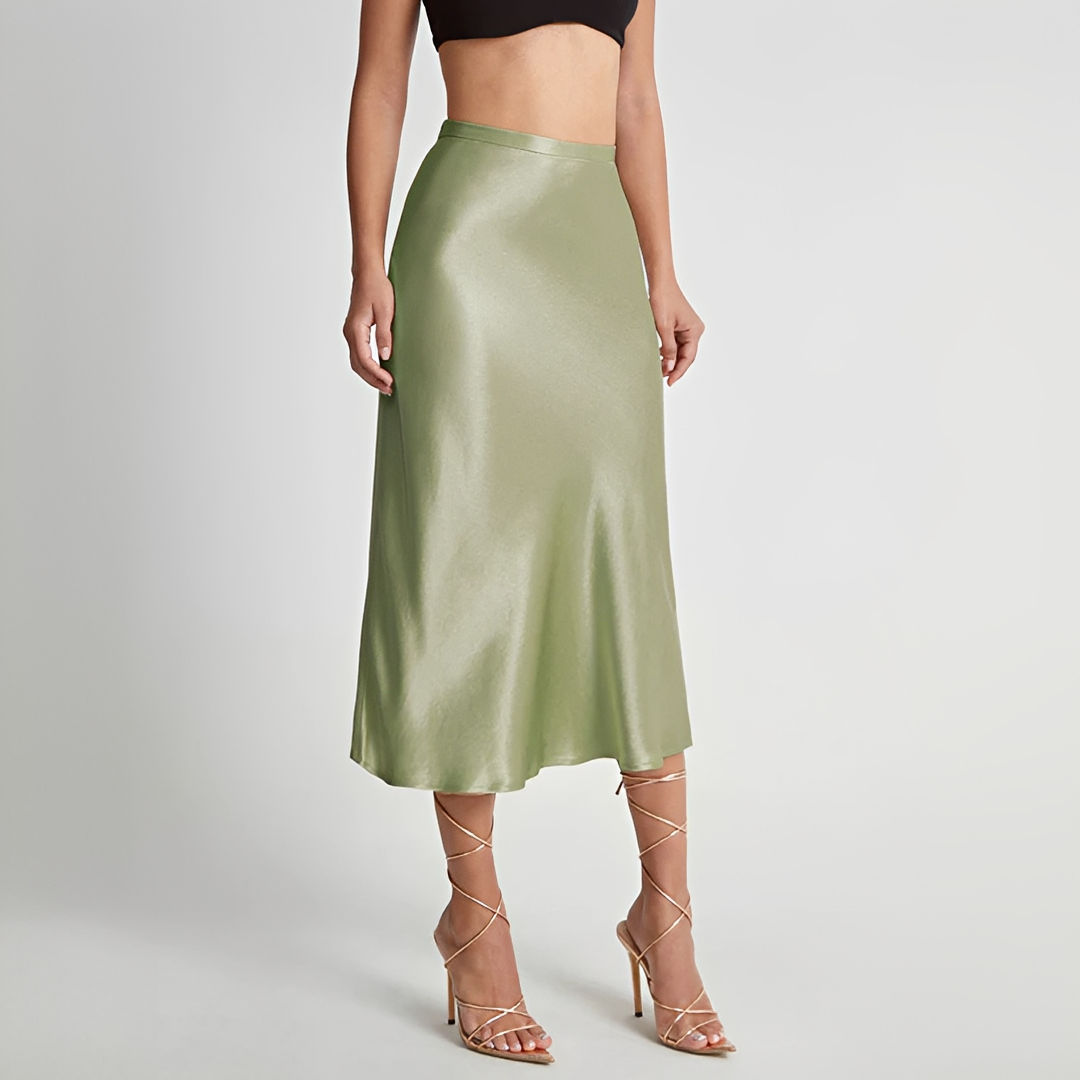 Emilia - High waisted flowy midi skirt