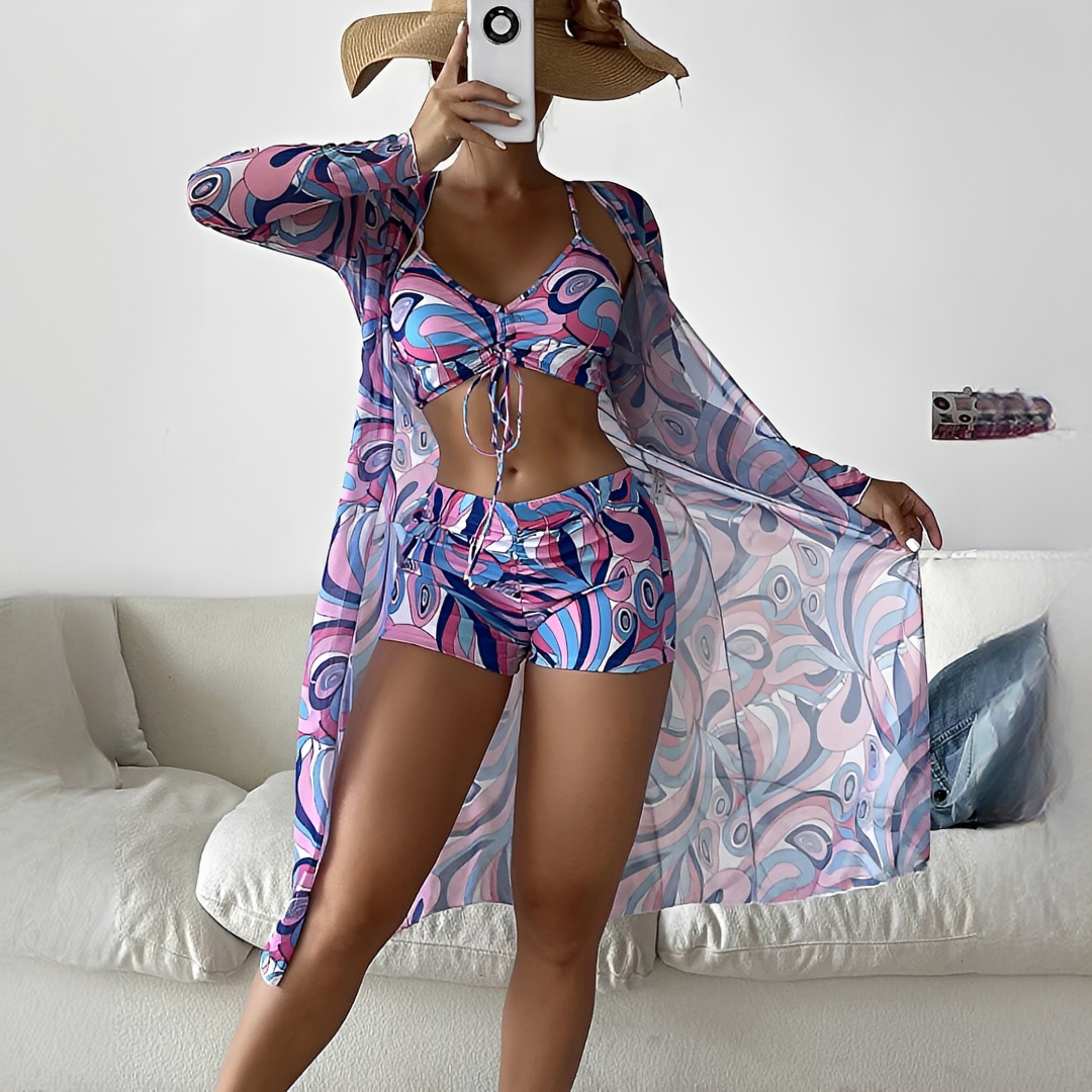 Elza - Stylish Three-Piece Bikini Set