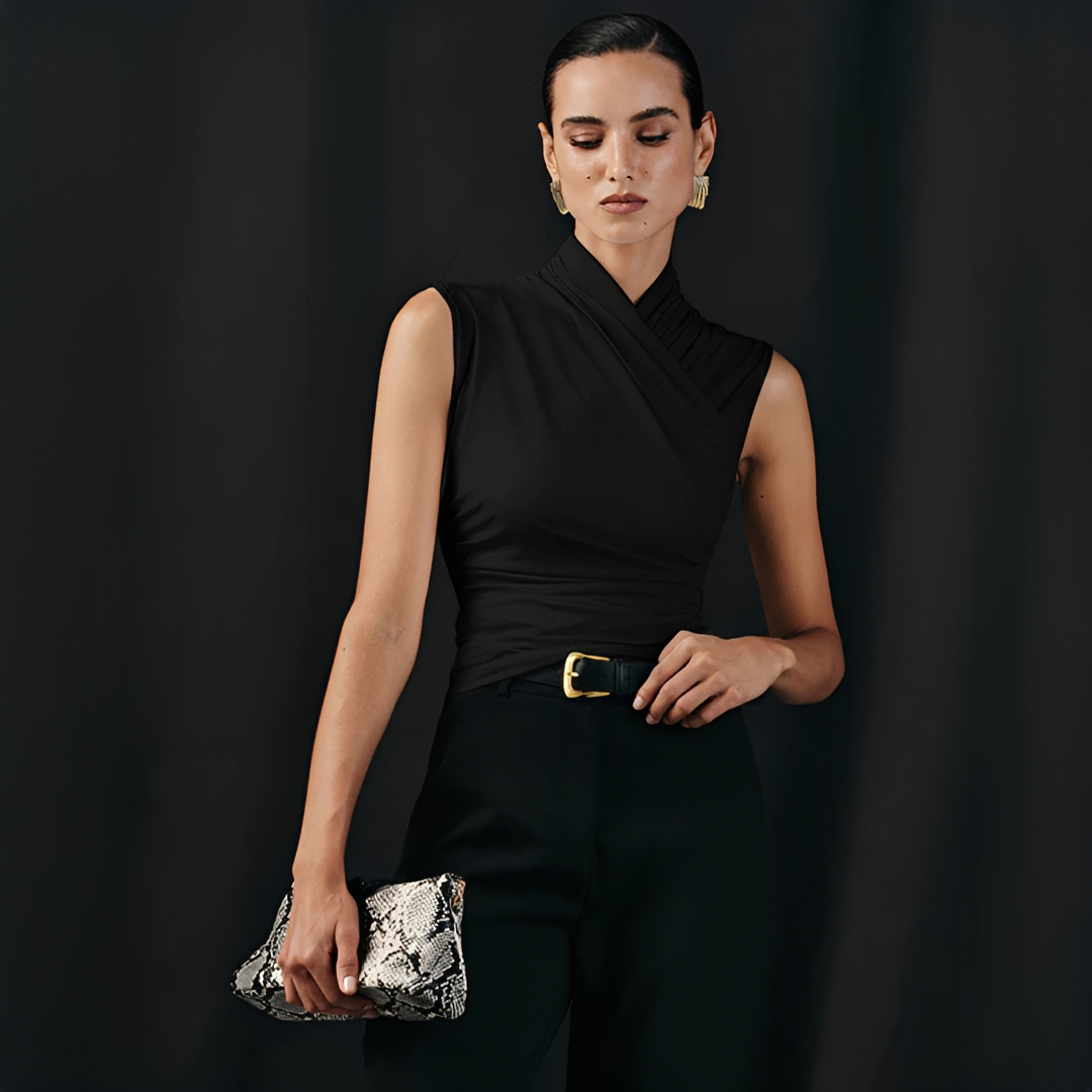 Mireya - Stylish Cross Neck Top