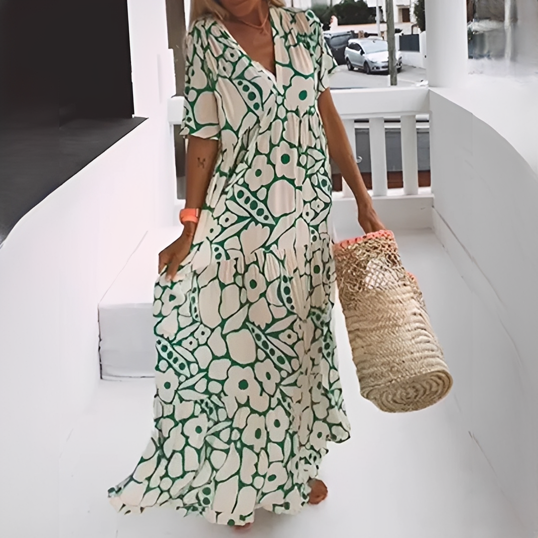 Daphiel - Trendy V-neck Long Dress