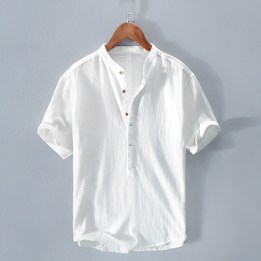 Thiago - High Collar Polo Shirt