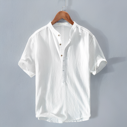 Thiago - High Collar Polo Shirt