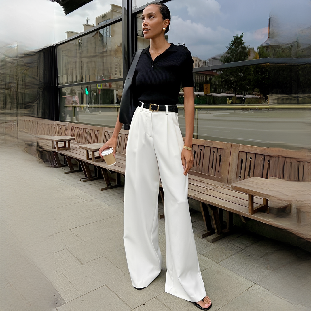 Blaine - Trendy wide leg trousers