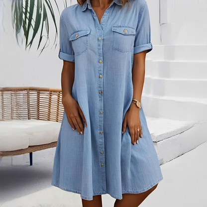 Naomi - Casual Button Front Mini Dress