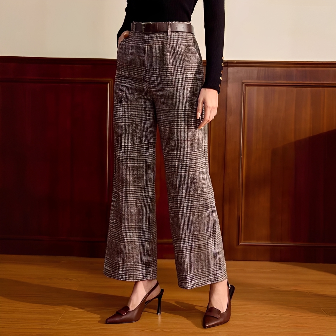 Christabel - Checked High Waisted Pants
