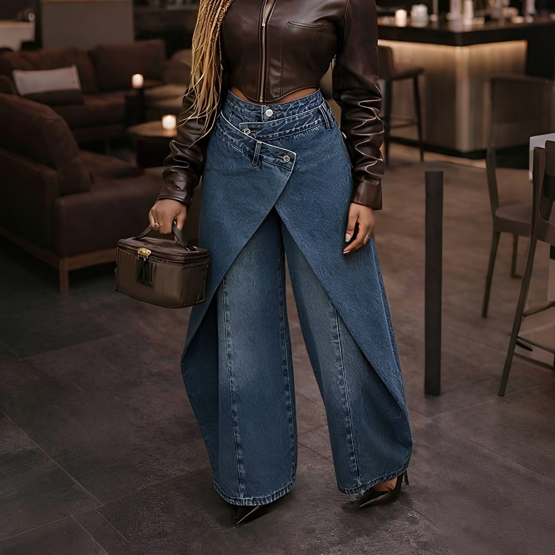 Cheska - Stylish Cross Front Pants