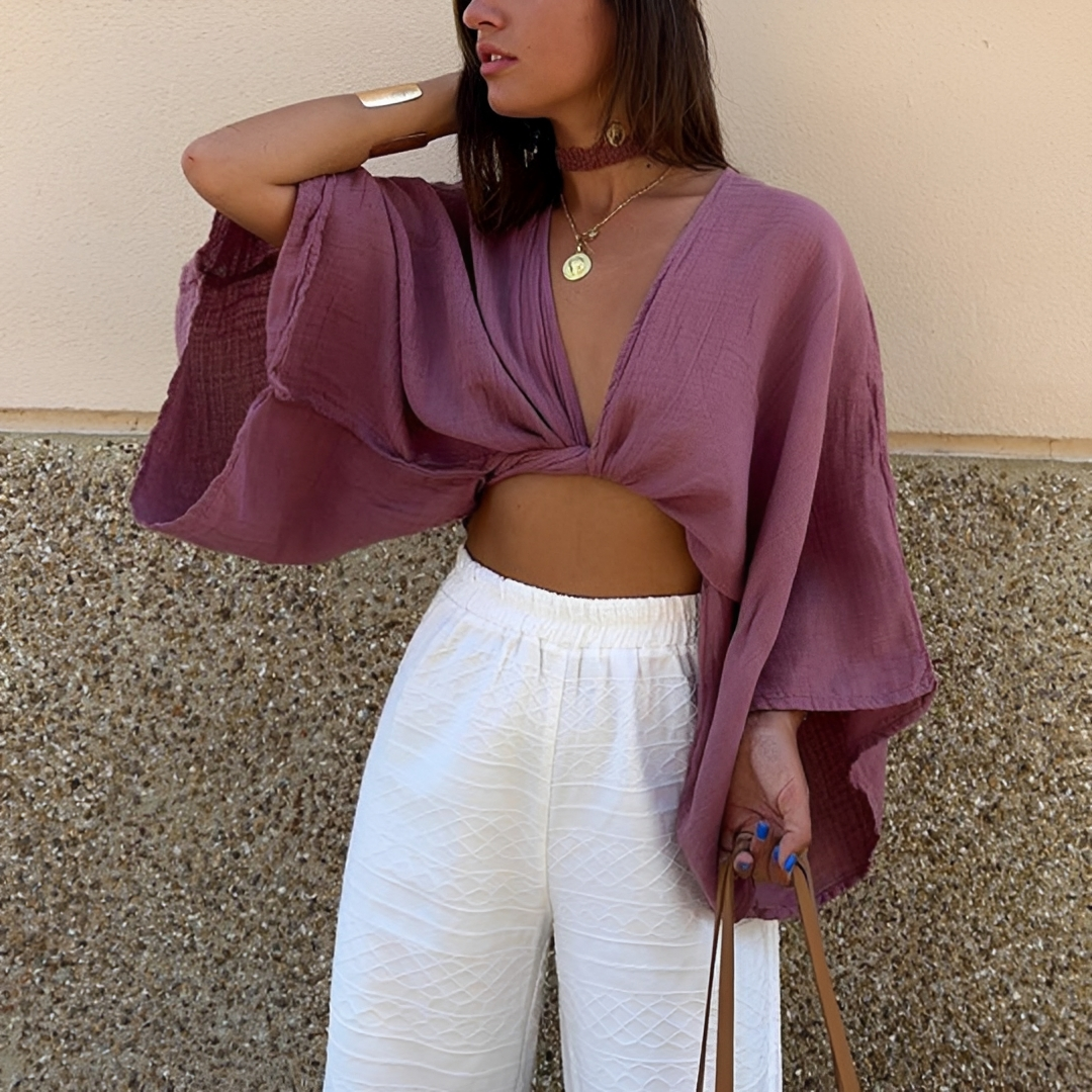 Arabella - Chic Tie Front Blouse