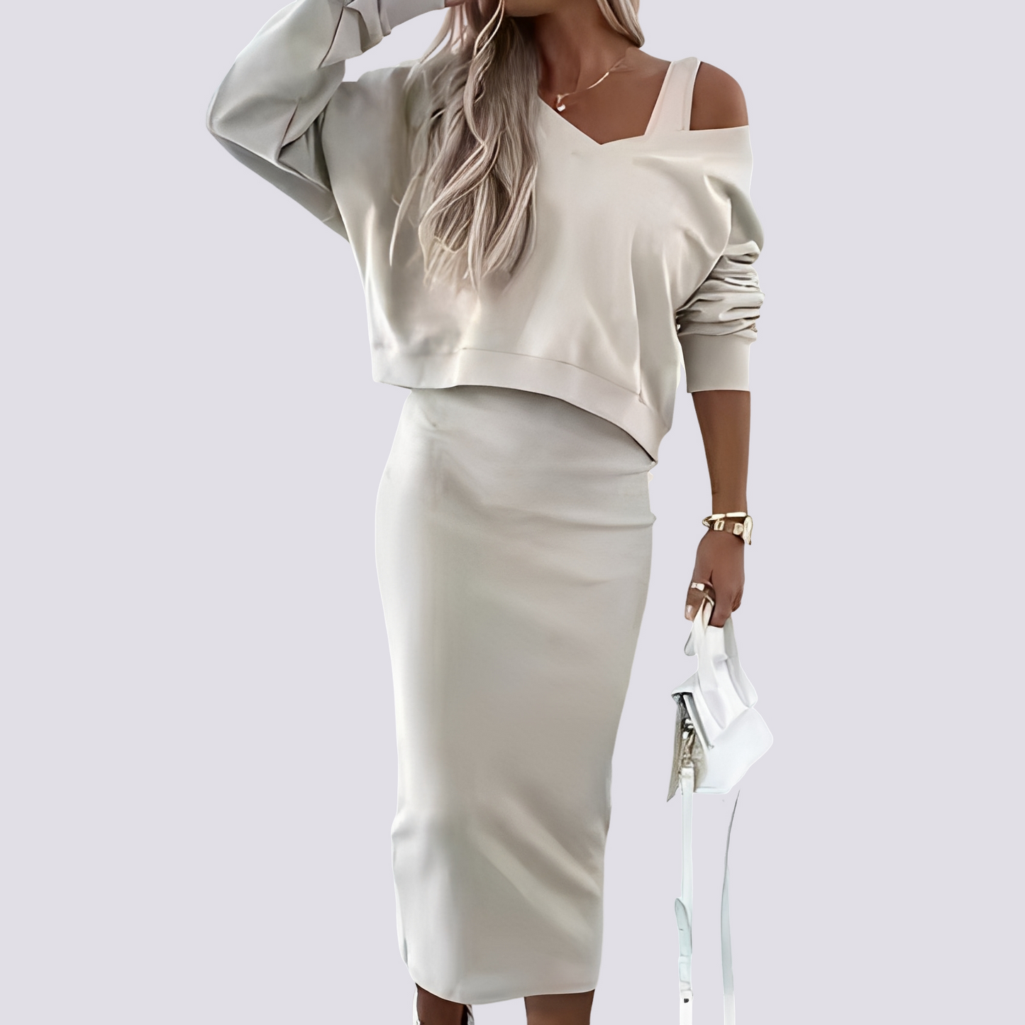 Elsie - Fashionable Two-Piece Dress Set