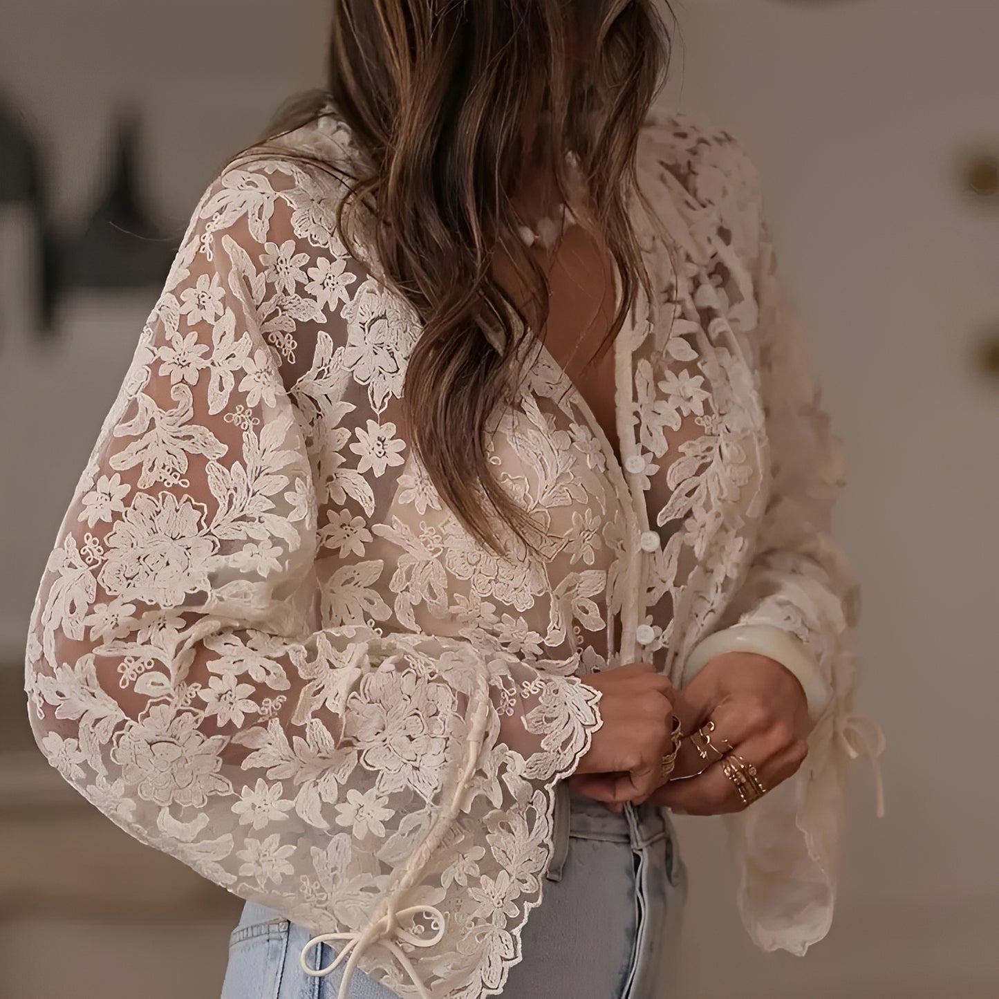 Alexia - Stylish Embroidered Floral Blouse
