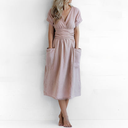Sasha - Casual Wrap Dress with Pockets