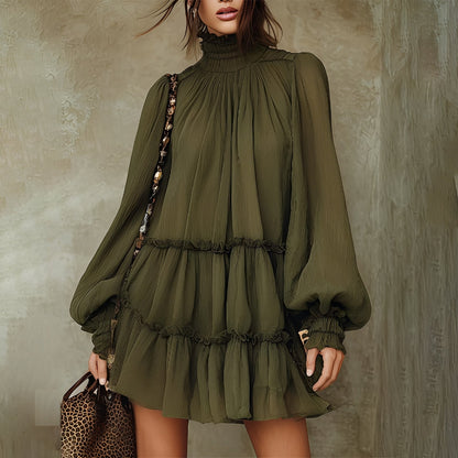 Mayeth - Elegant Ruffled Mini Dress