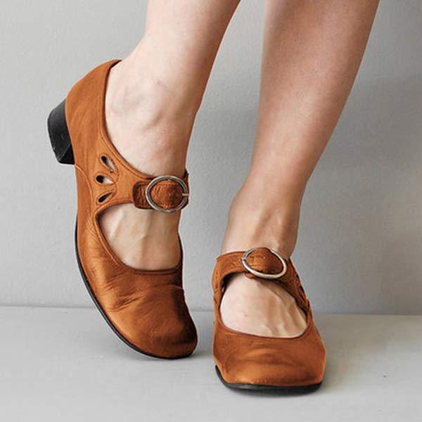 Beatrice - Wedge Sandals with Adjustable Buckle